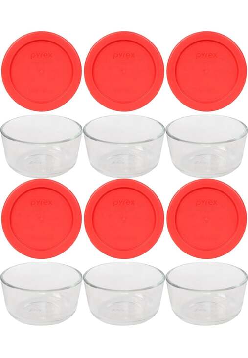 Pyrex Other - Pyrex 1-Cup Glass Storage Containers 6 with lids.
Meal Prep!